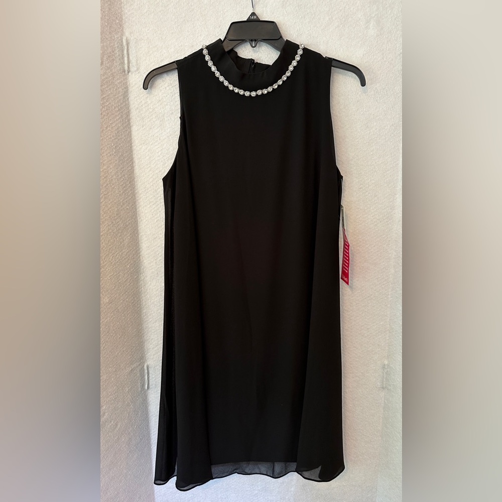 New Eliza J Formal Cocktail Dress Black Size 14W Retail $178